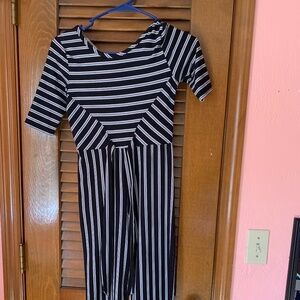 Black and white pants romper